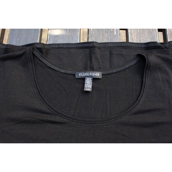 Eileen Fisher NWOT - Scoop Neck Tunic, Layering Dress in Viscose Jersey, Med - Picture 8 of 9